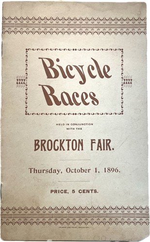1896 brockton fair bicycle - brockton,